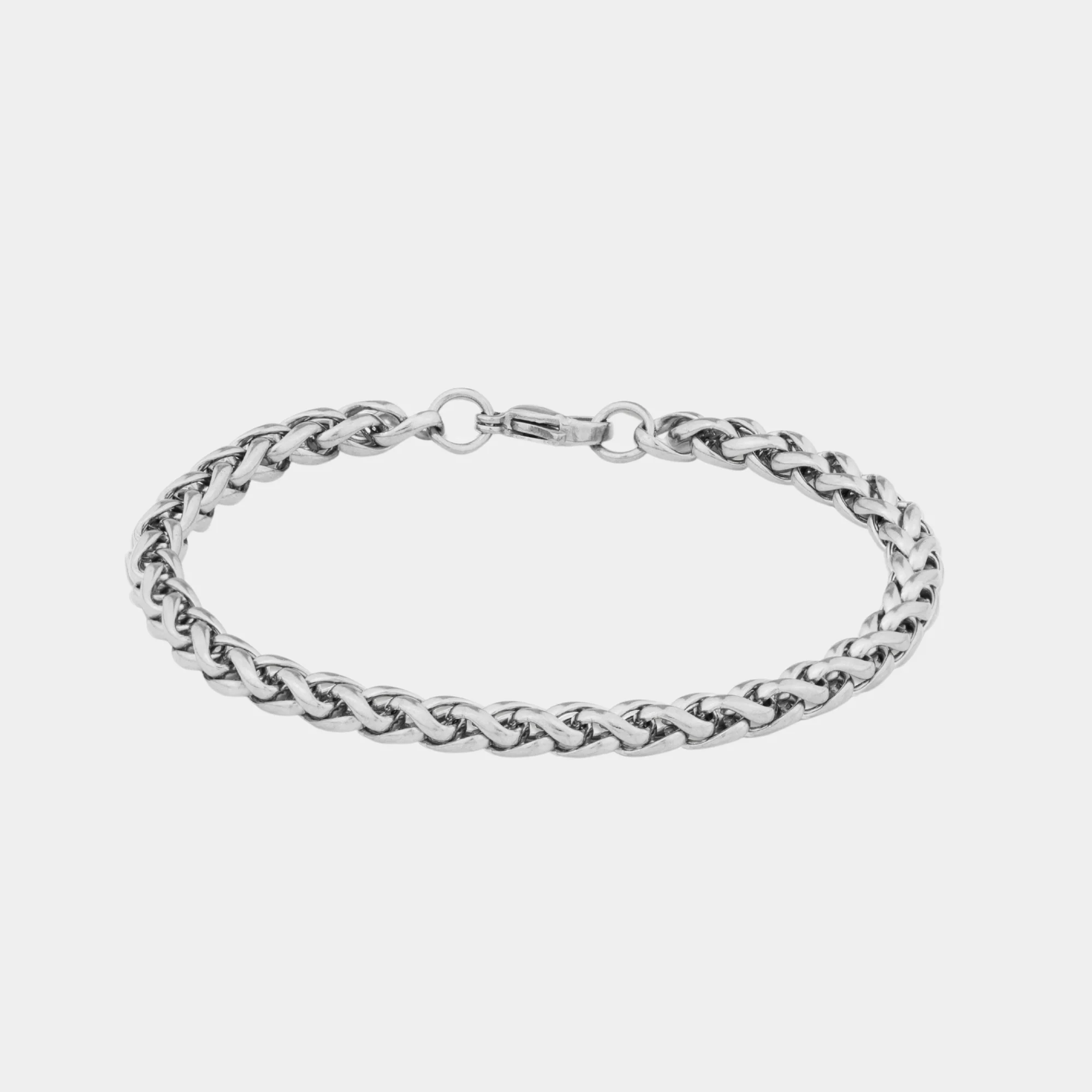 5mm Wheat Bracelet Silver