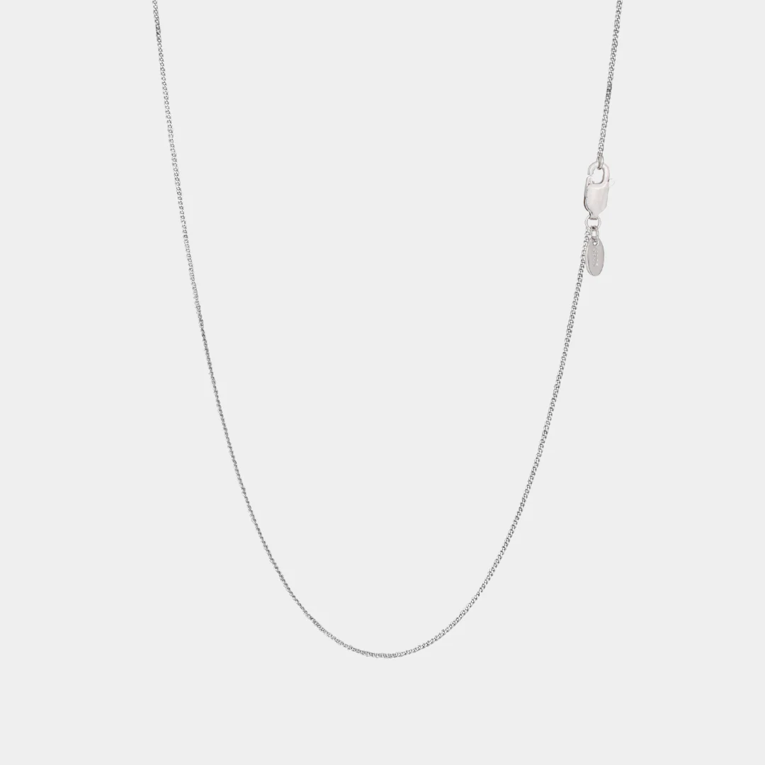925 Italian Silver 1mm Curb Necklace - Image 2