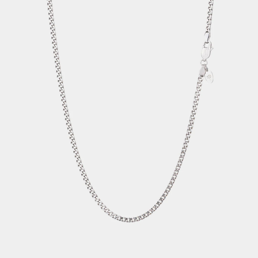 925 Italian Silver 2.5mm Cuban Necklace - Image 2