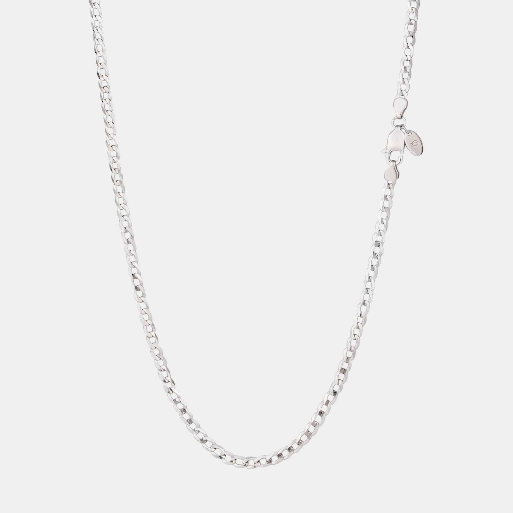 925 Italian Silver 3mm Cuban Necklace - Image 2