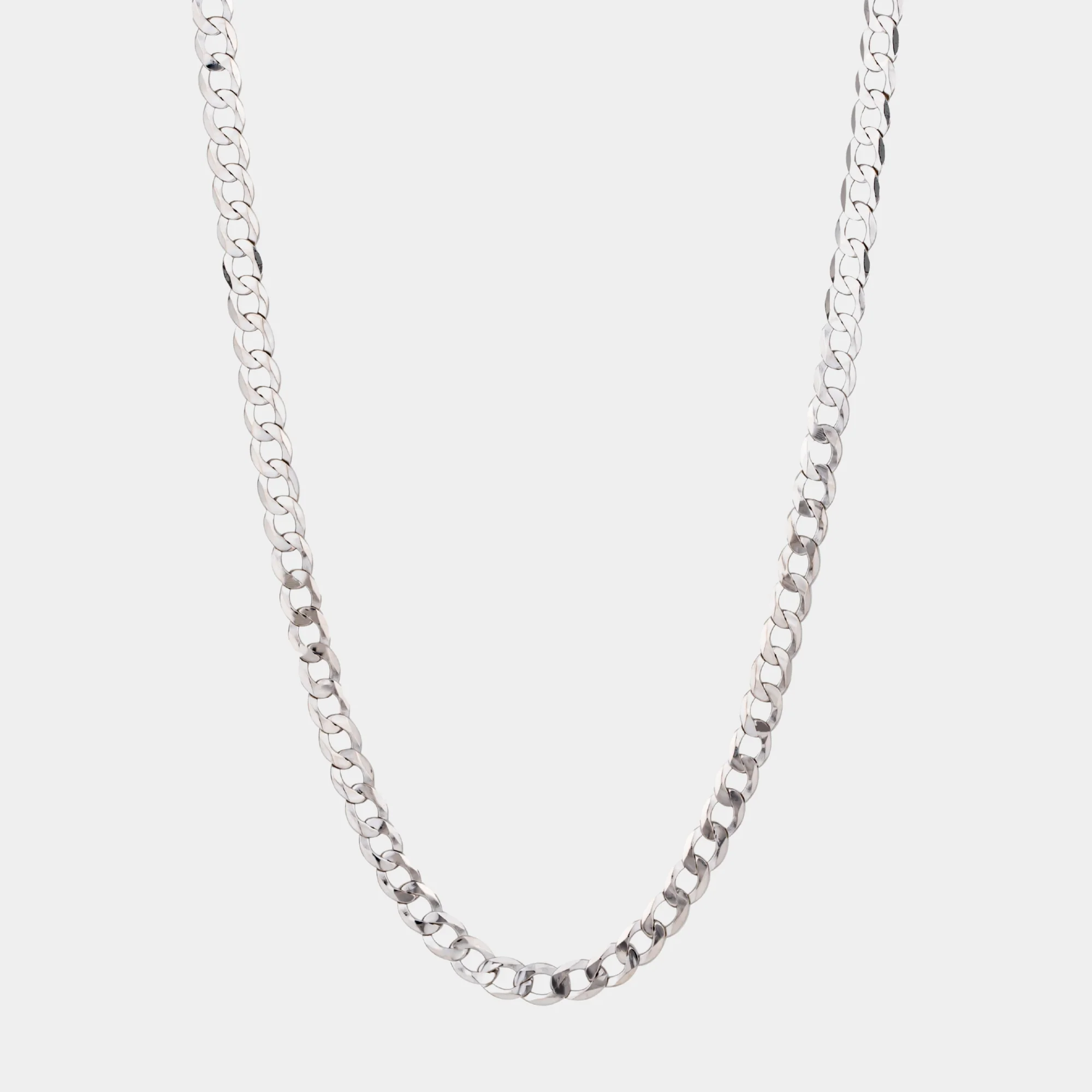 925 Italian Silver 5mm Curb Necklace