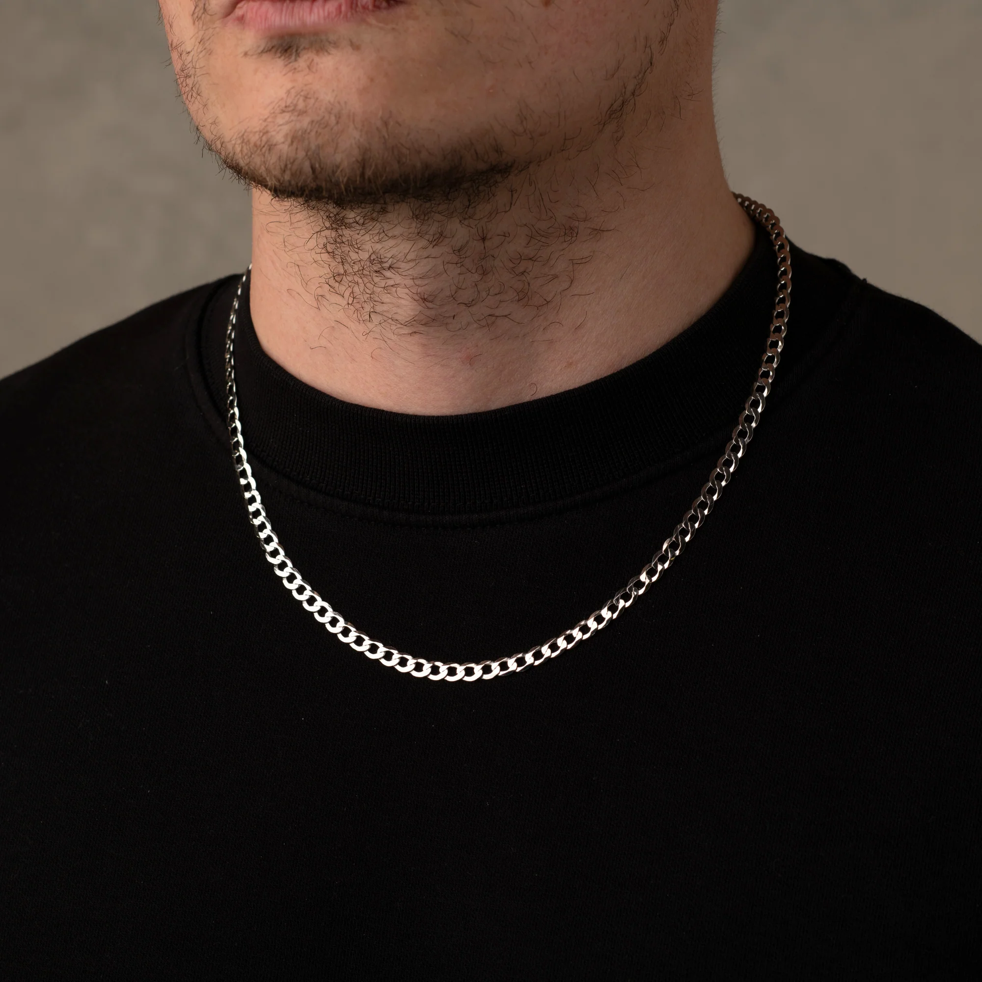 925 Italian Silver 5mm Curb Necklace - Image 5