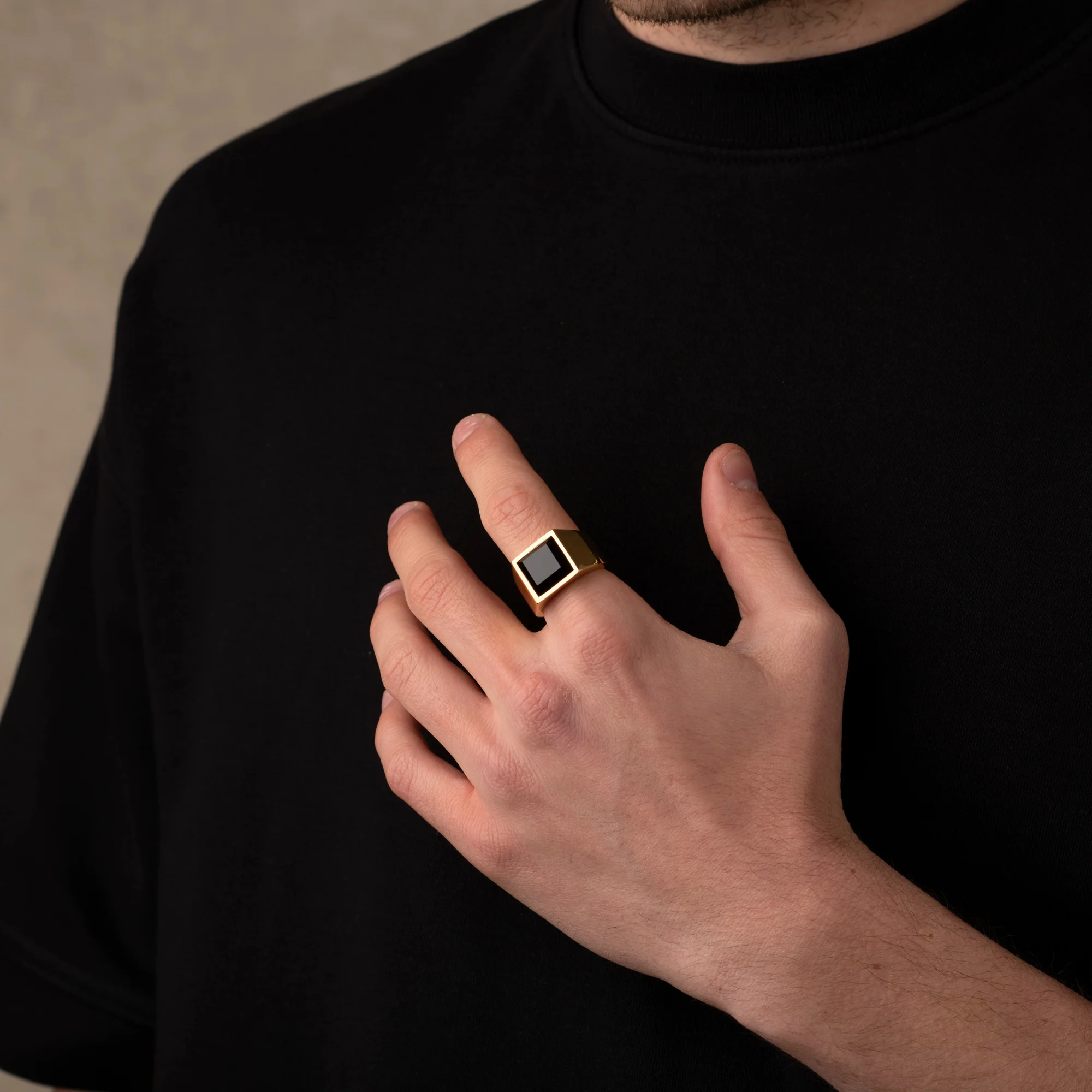 Gold Brazilian Stone Signet Ring - Image 3