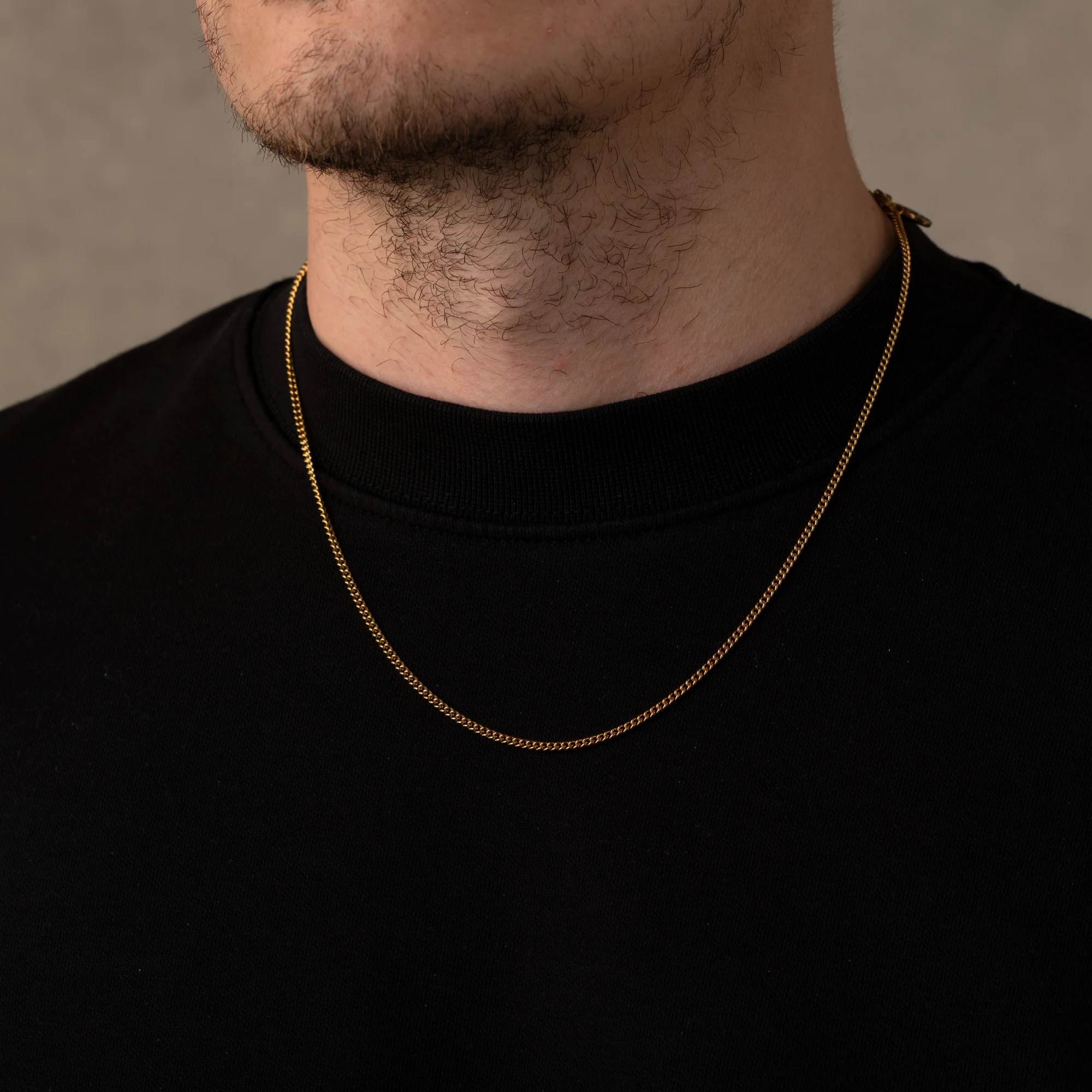 Gold Connell Bracelet & Chain Set – 2mm - Image 3