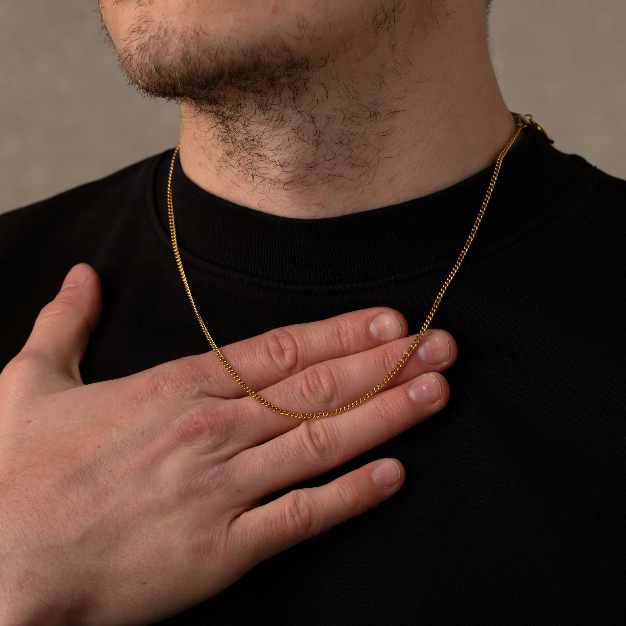 Gold Connell Chain Necklace 2MM - Image 4