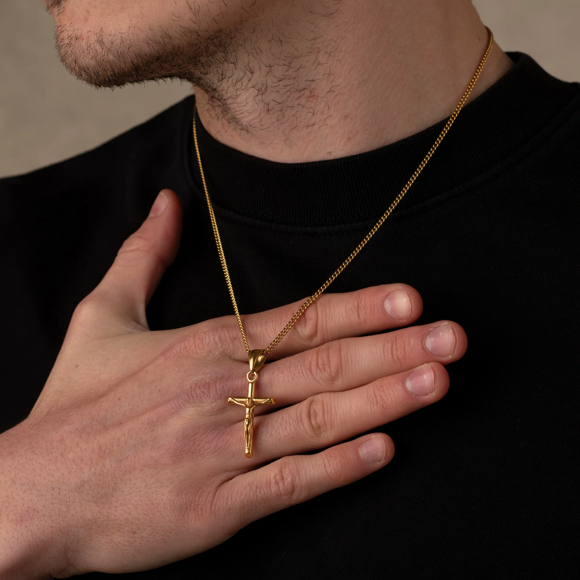 Gold Crucifix Cross Necklace Pendant - Image 4