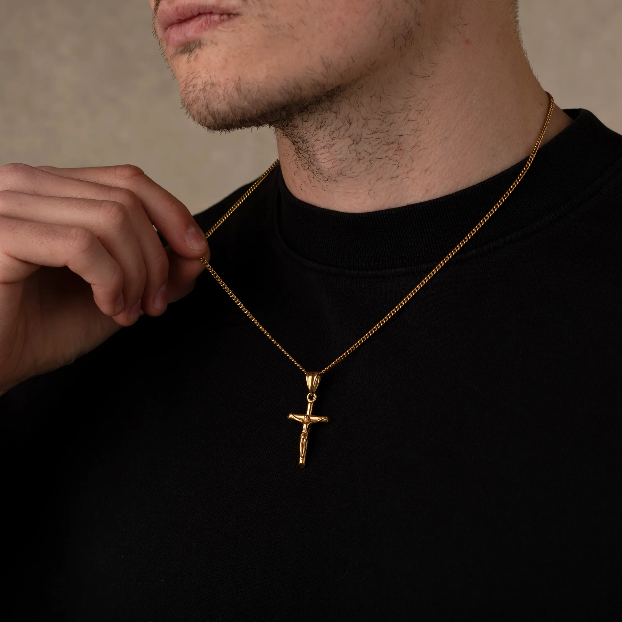 Gold Crucifix Cross Necklace Pendant - Image 5