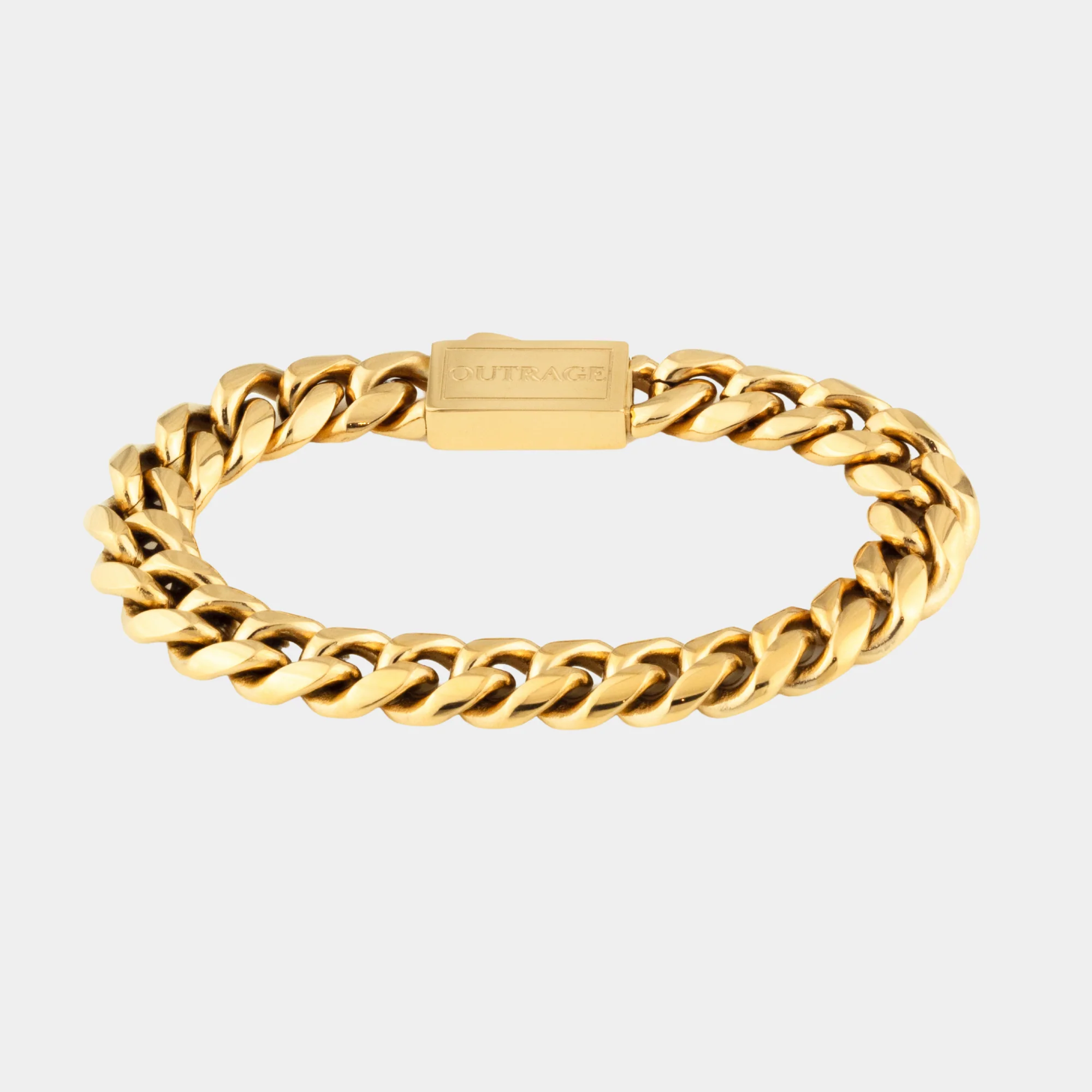 Gold Cuban Chain Bracelet 10MM - Image 2