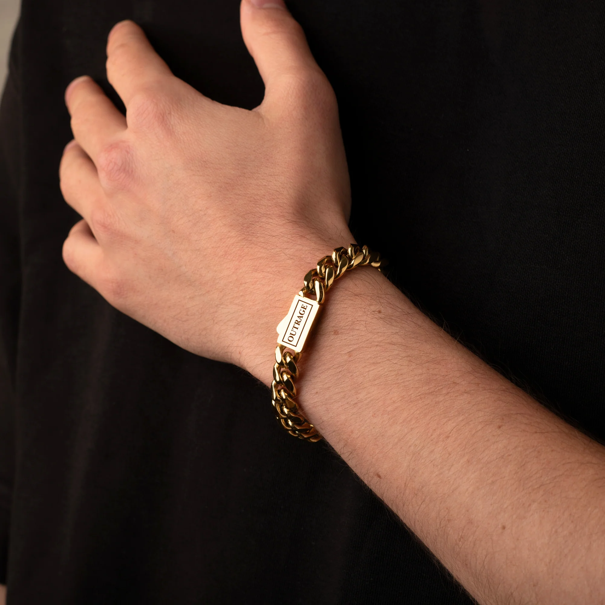 Gold Cuban Chain Bracelet 10MM - Image 4