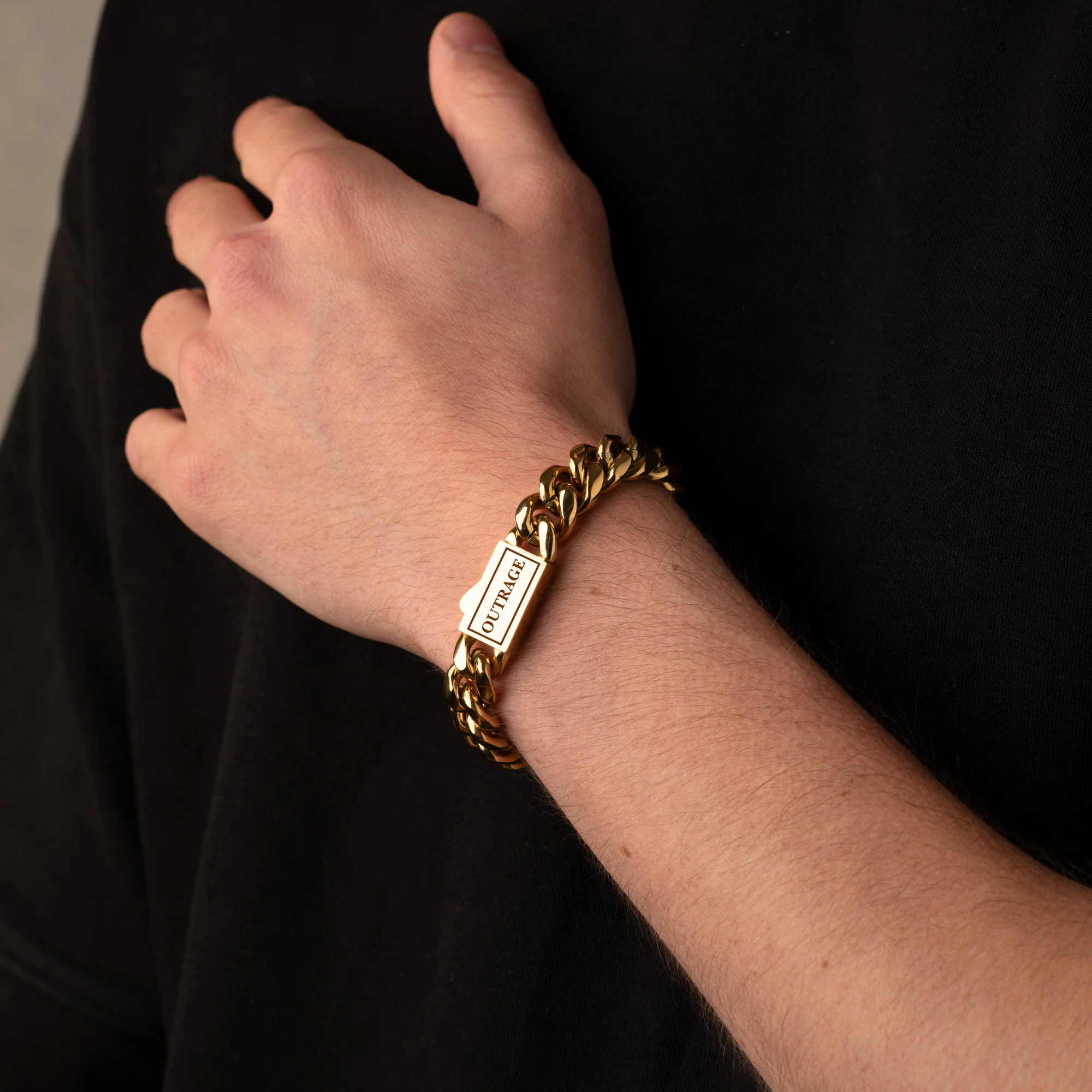 Gold Cuban Chain Bracelet 12MM - Image 4