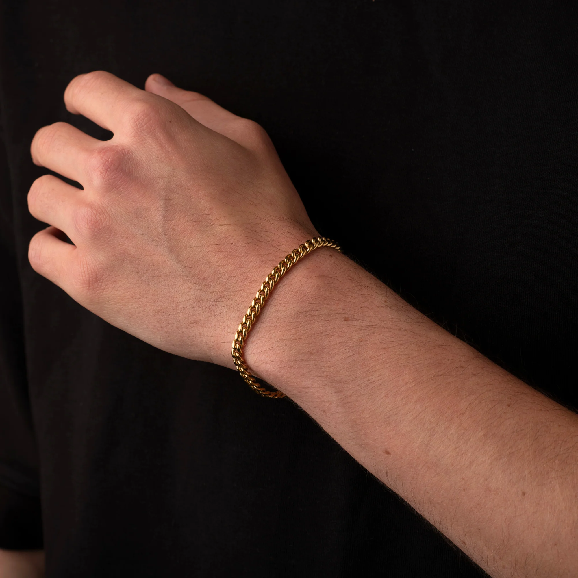Gold Cuban Chain Bracelet 5MM - Image 5