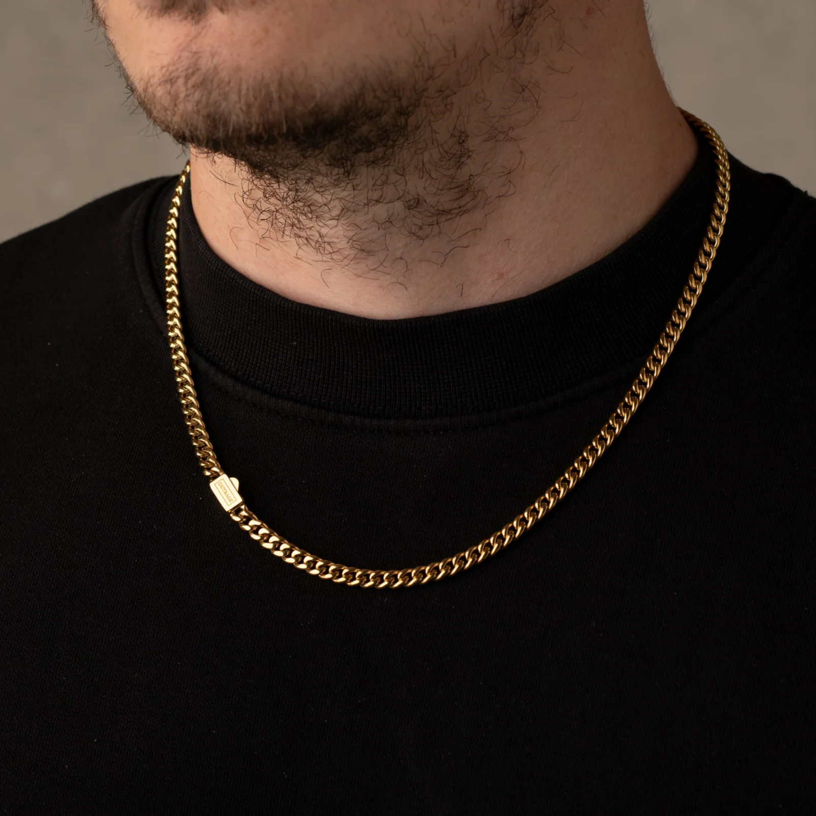 Gold Cuban Chain Necklace 5MM - Image 3