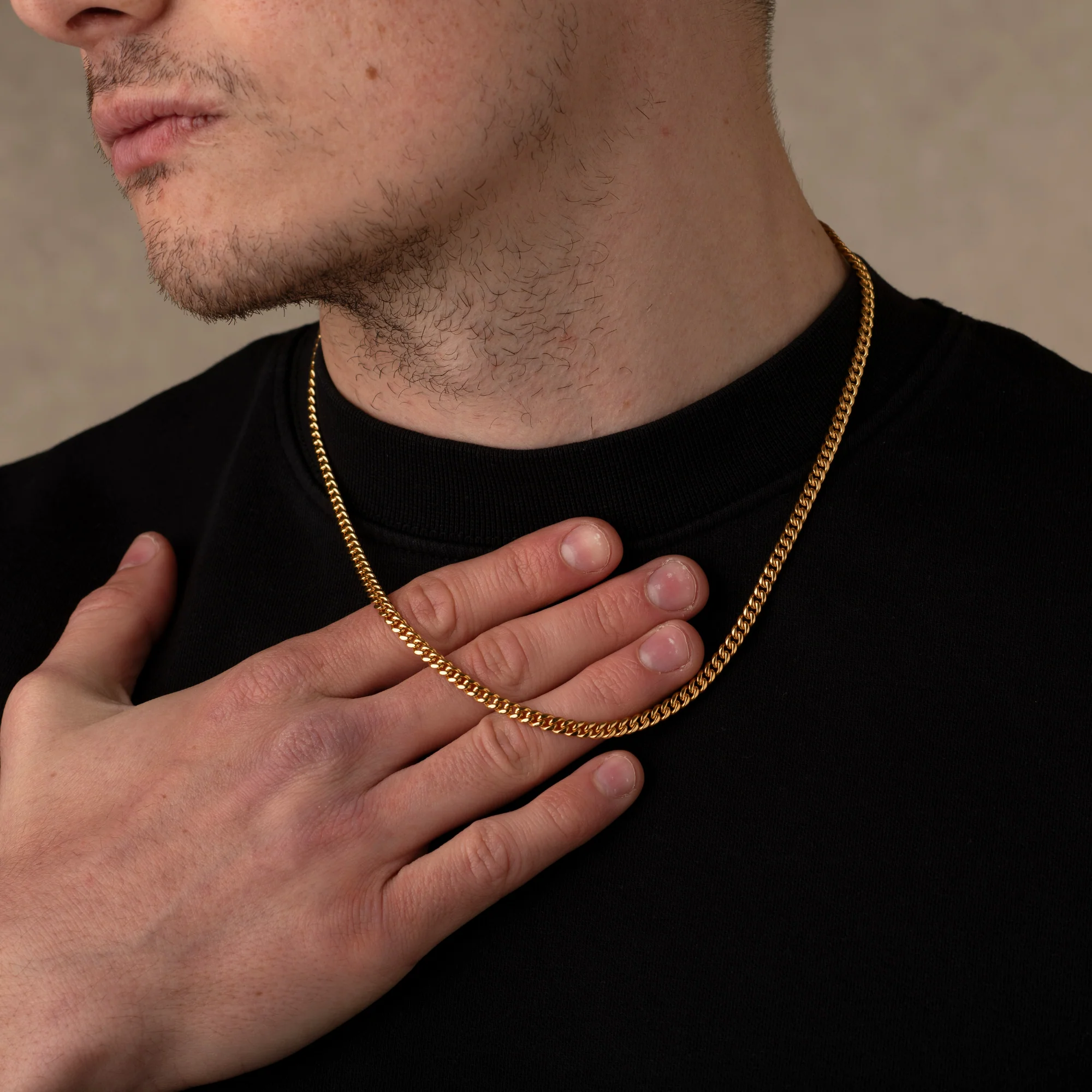 Gold Cuban Chain Necklace 5MM - Image 5