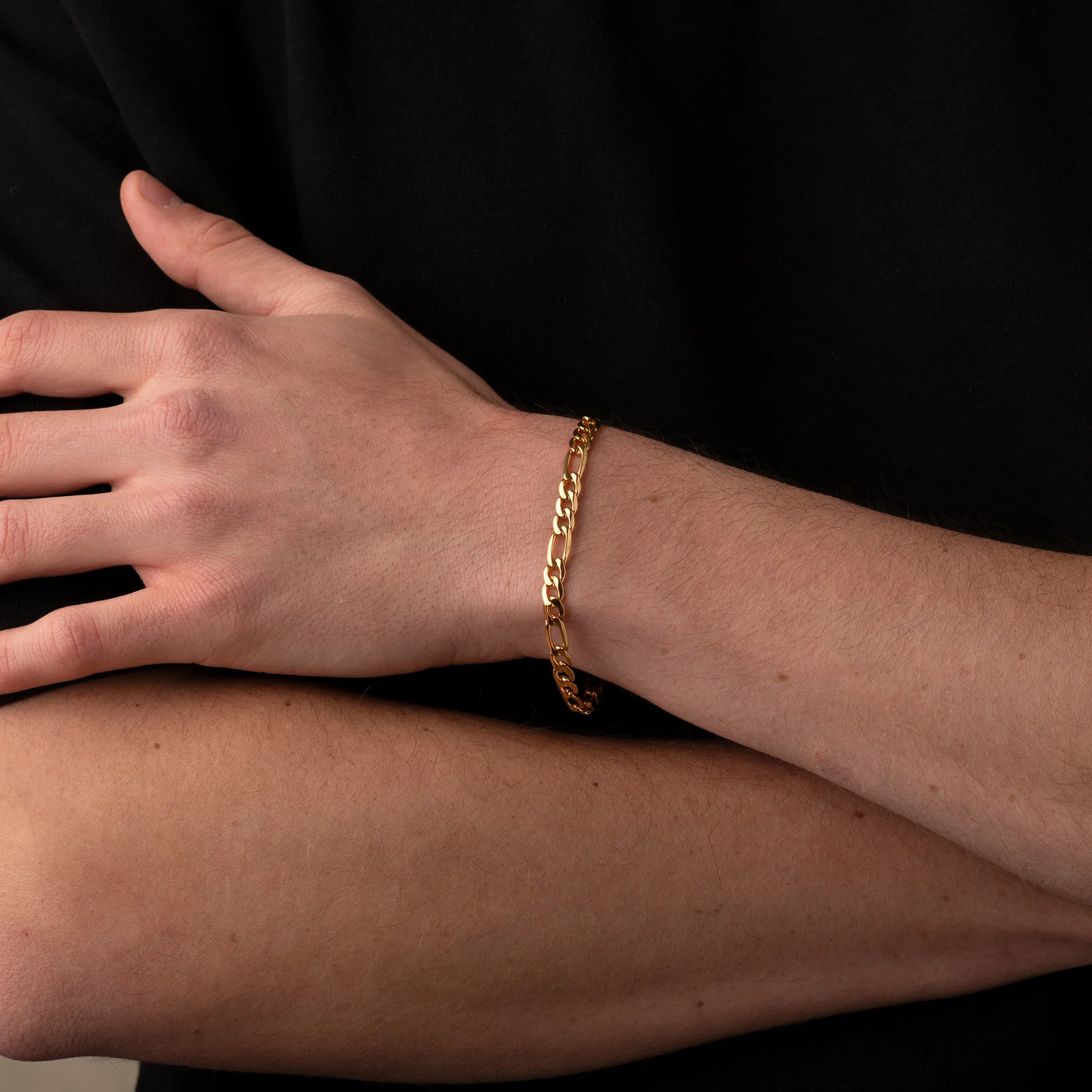 Gold Figaro Chain Bracelet 5MM - Image 3