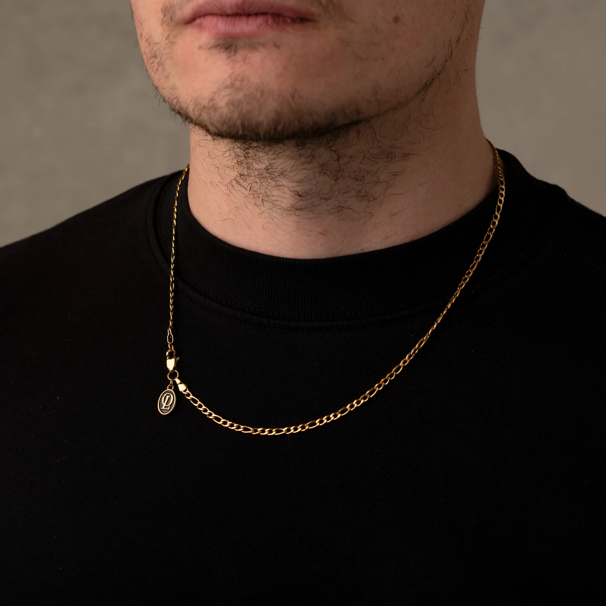 Gold Figaro Chain Necklace 3MM - Image 5