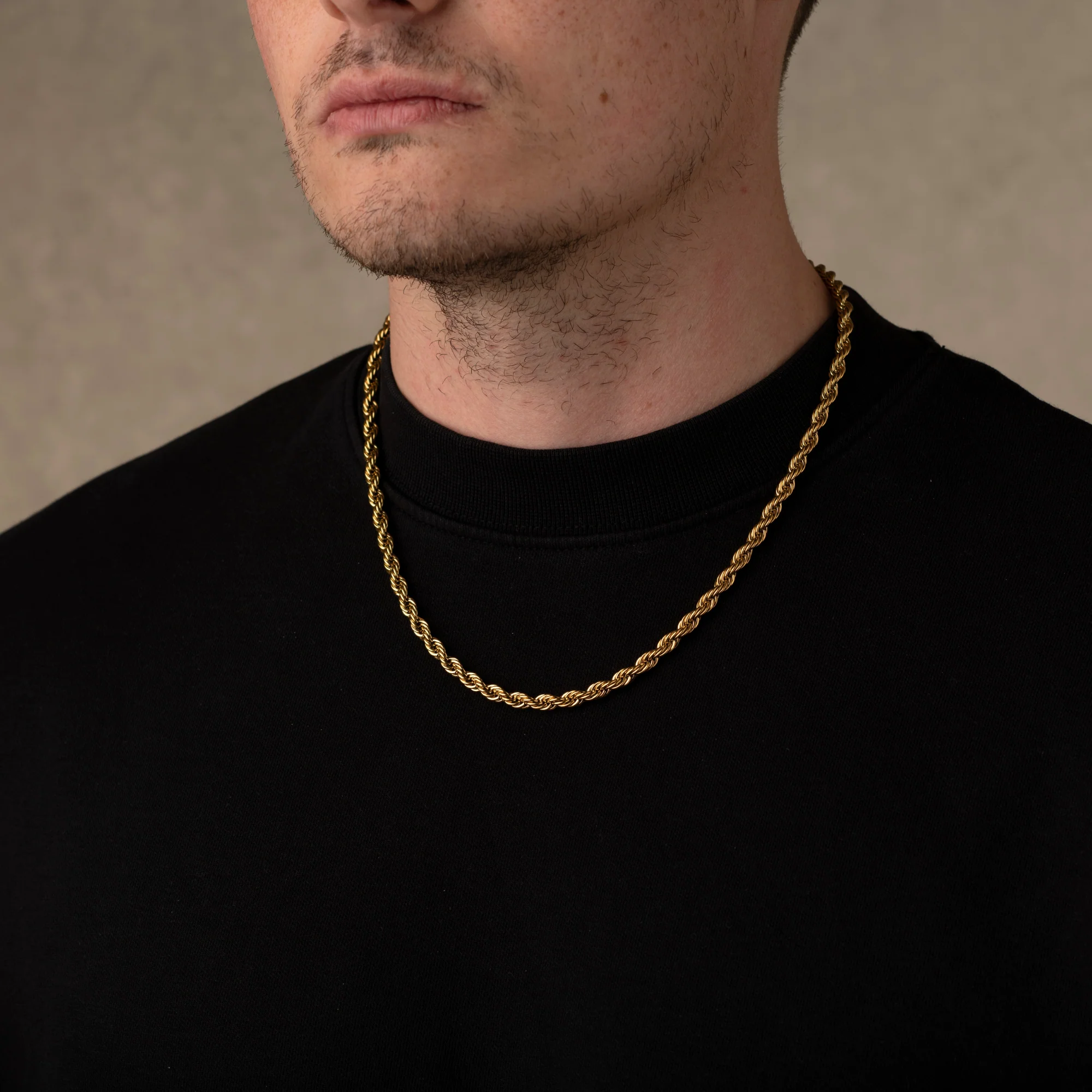 Gold Rope Chain Necklace 5mm - Image 3