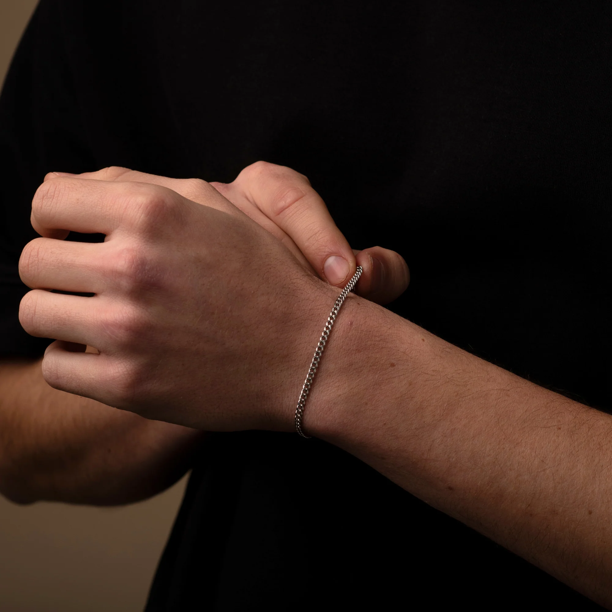 Silver Connell Chain Bracelet 2MM - Image 6