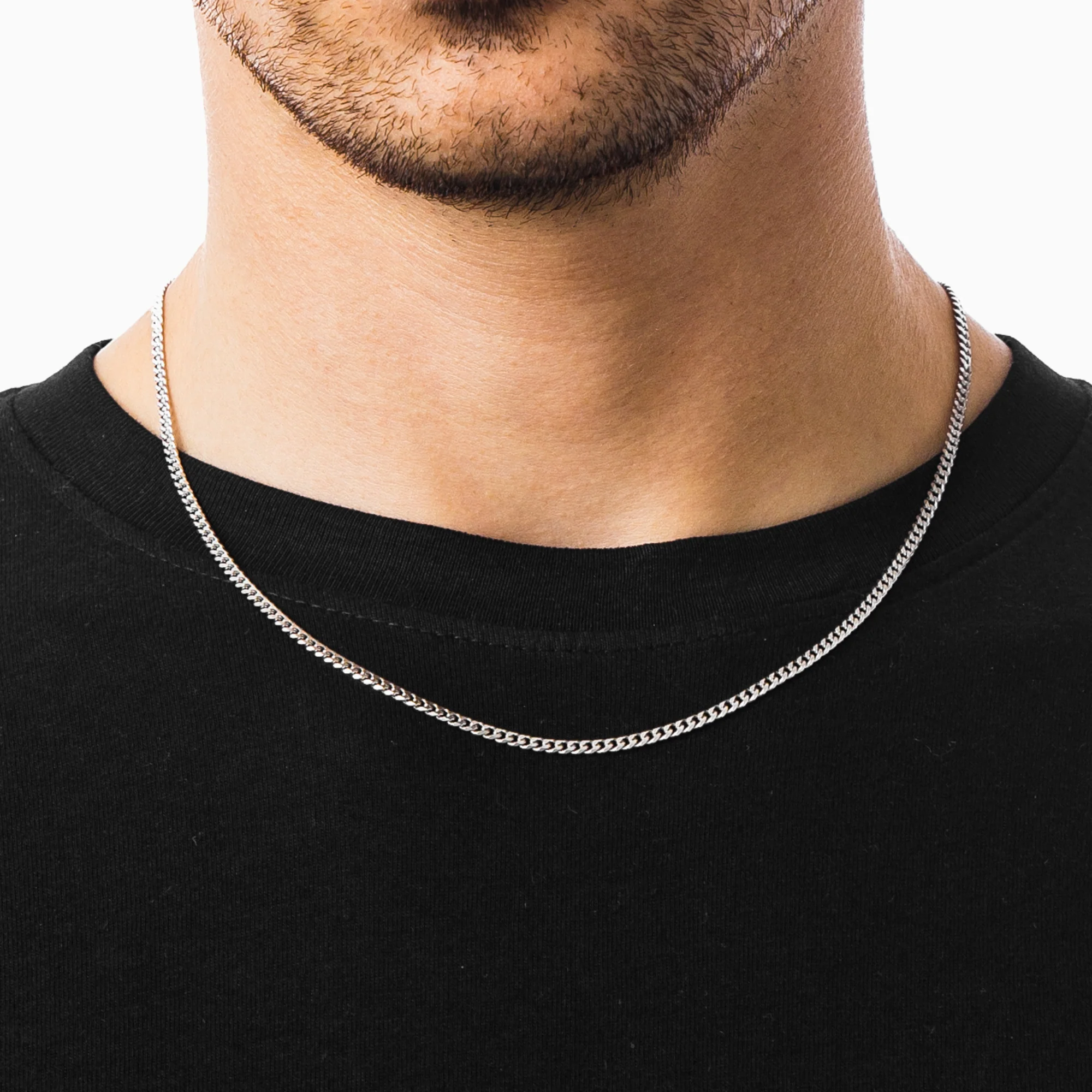 Silver Connell Chain Necklace 2MM - Image 3