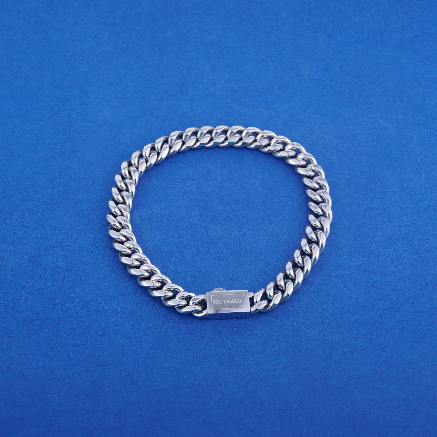 Silver Cuban Bracelet & Chain Set – 8mm - Image 3