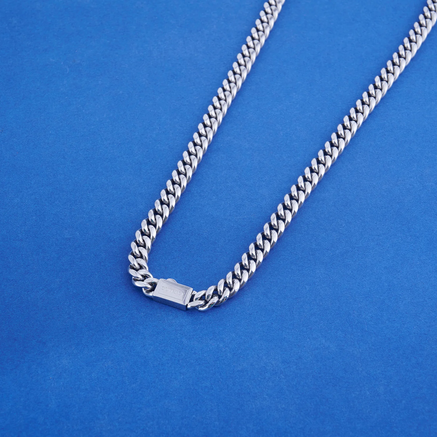 Silver Cuban Bracelet & Chain Set – 8mm - Image 4
