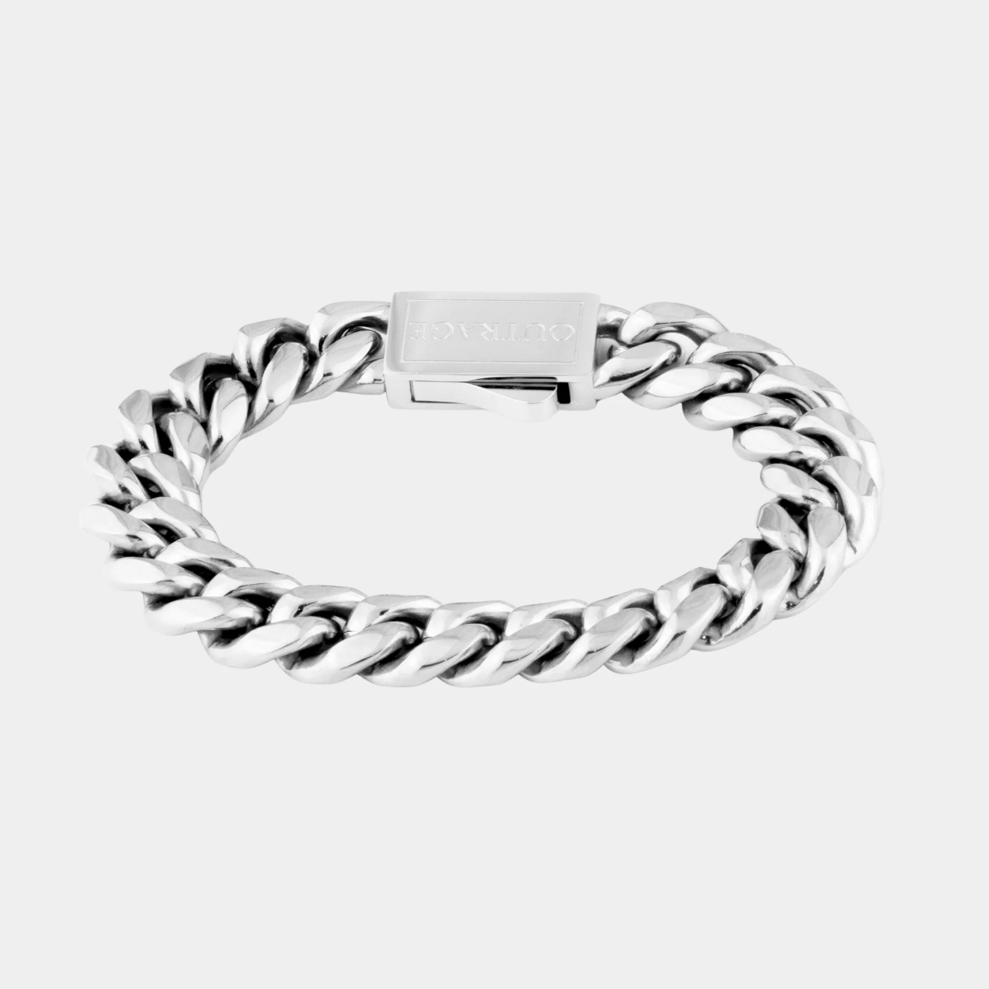 Silver Cuban Chain Bracelet 12MM - Image 2