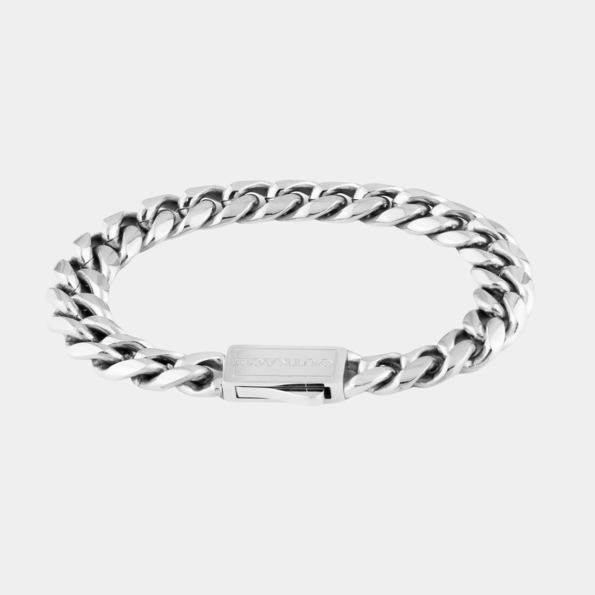 Silver Cuban Chain Bracelet 8MM