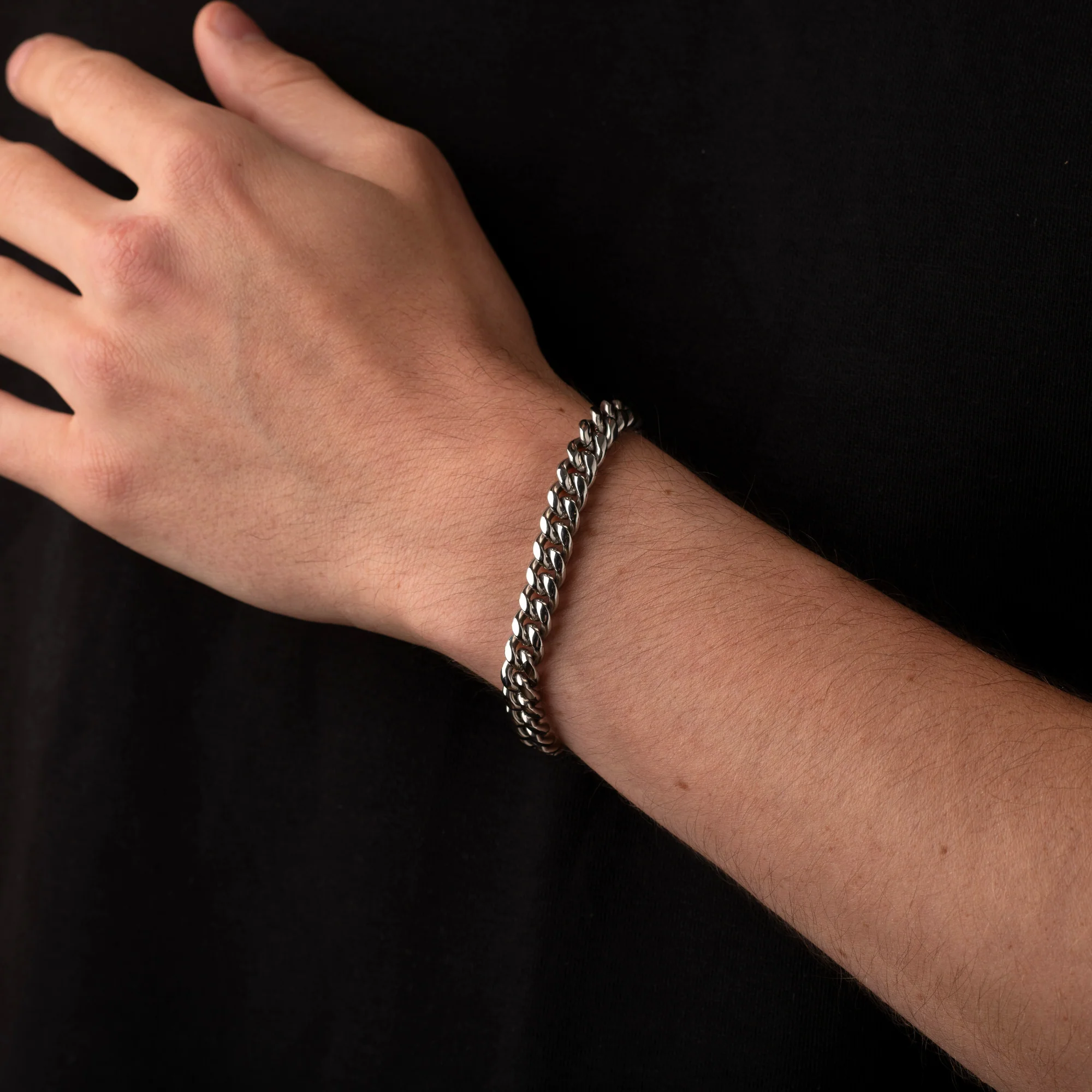 Silver Cuban Chain Bracelet 8MM - Image 5
