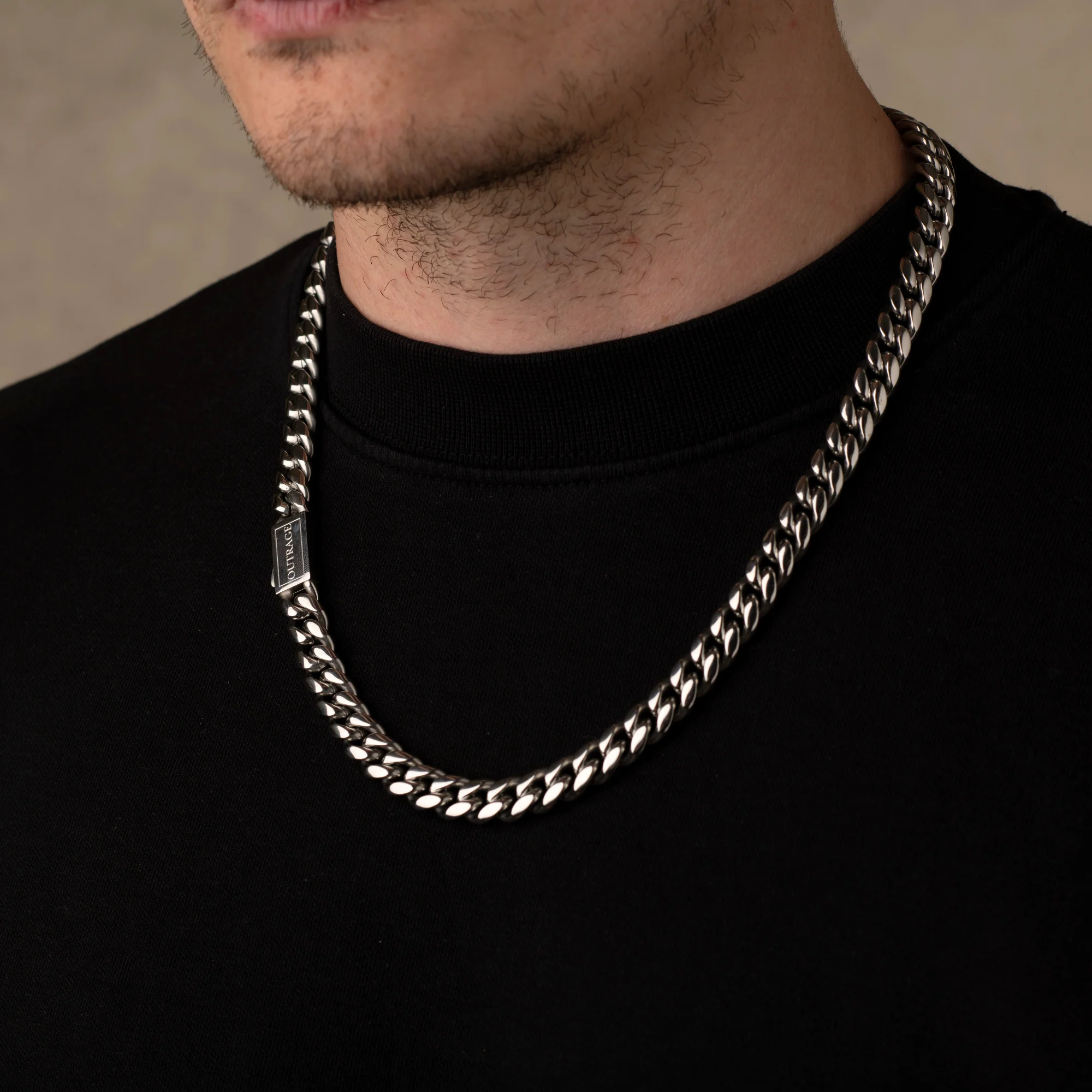 Silver Cuban Chain Necklace 12MM - Image 3