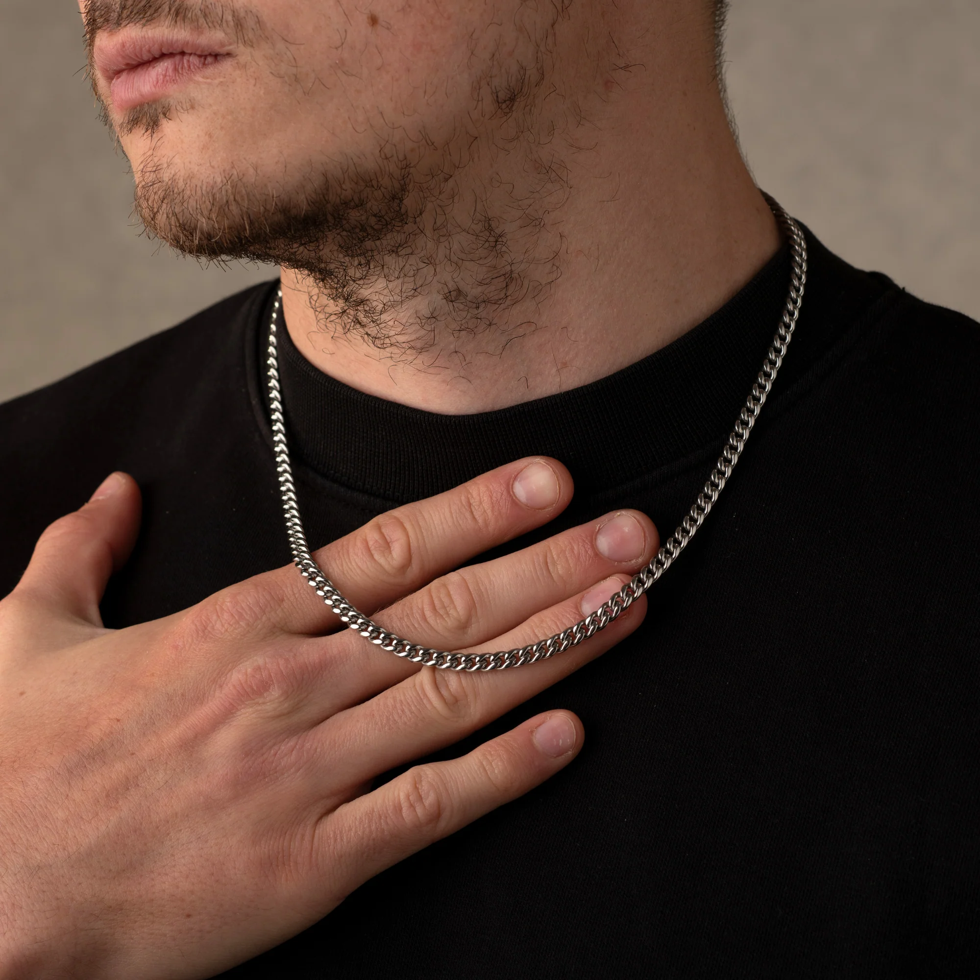 Silver Cuban Chain Necklace 5MM - Image 5