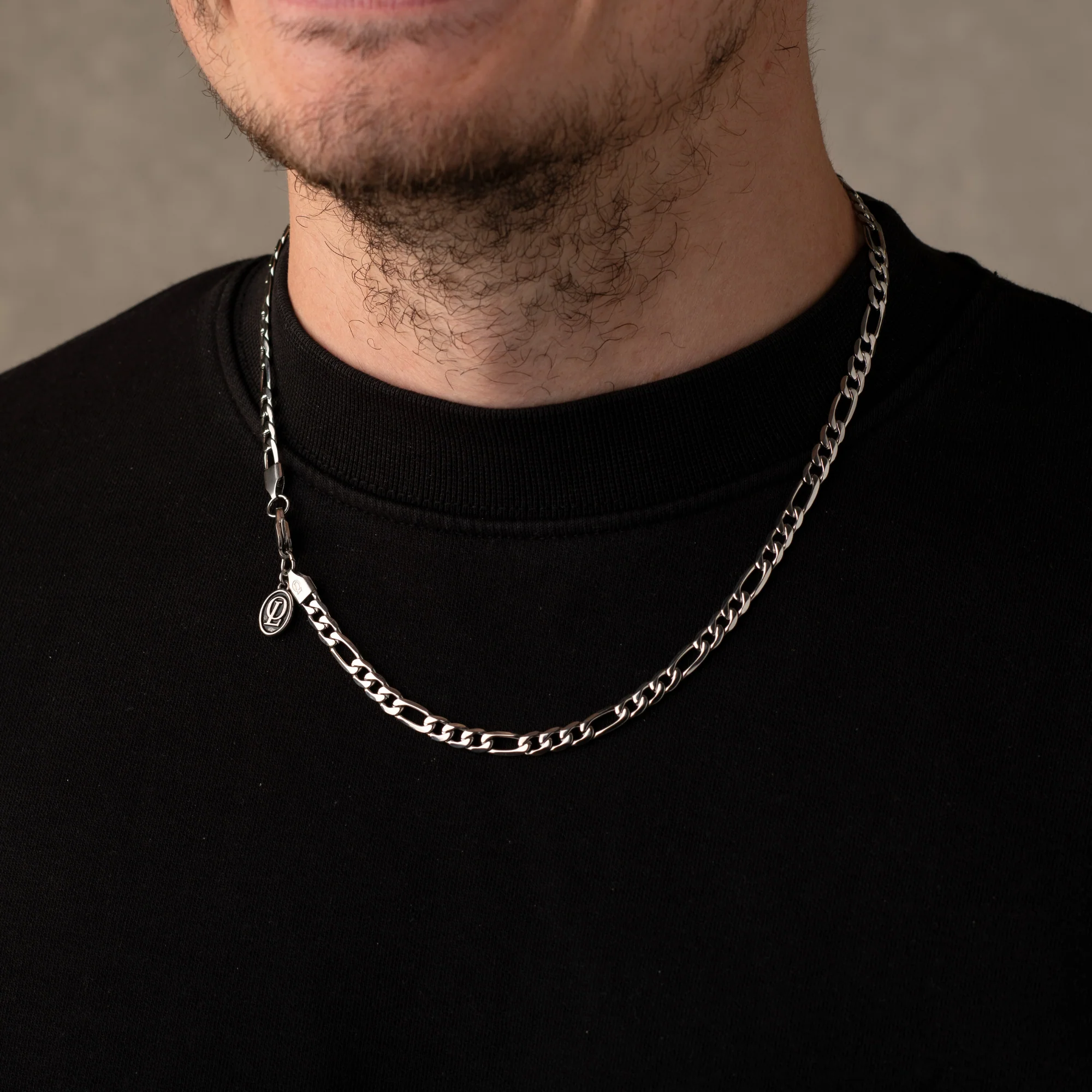 Silver Figaro Chain Necklace 5MM - Image 5