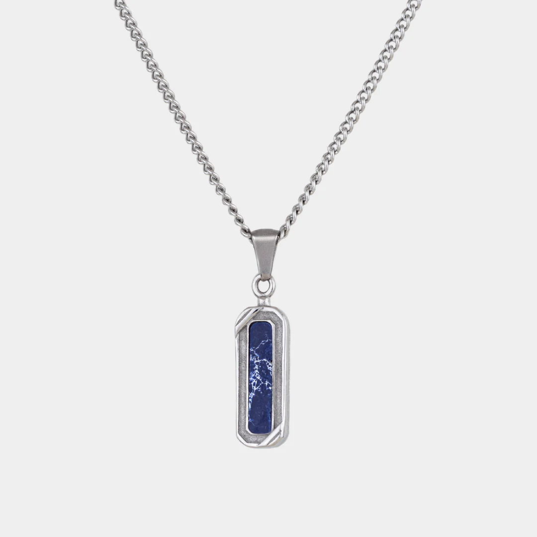 Silver Lapis Lazuli Necklace Pendant