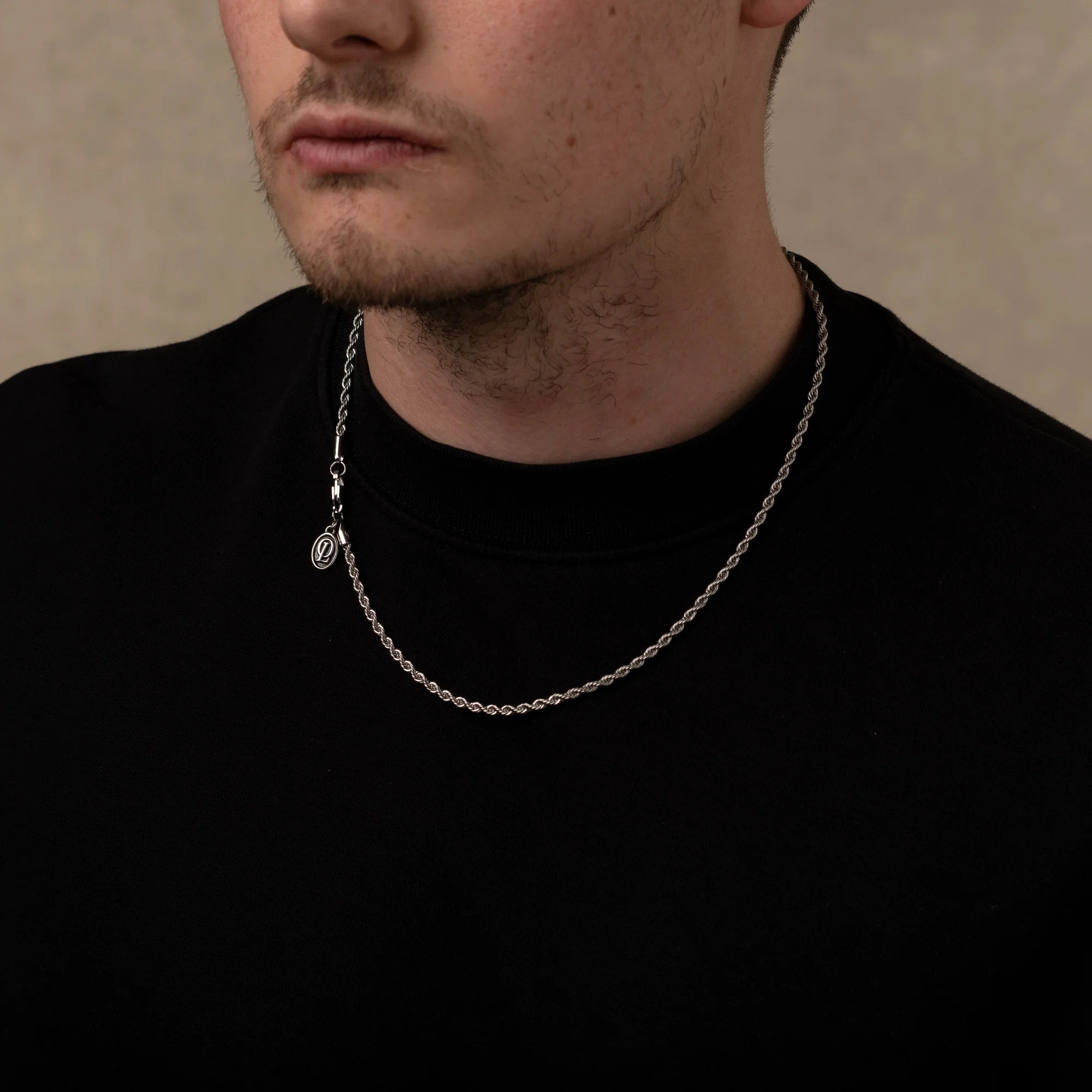 Silver Rope Chain Necklace 3MM - Image 5