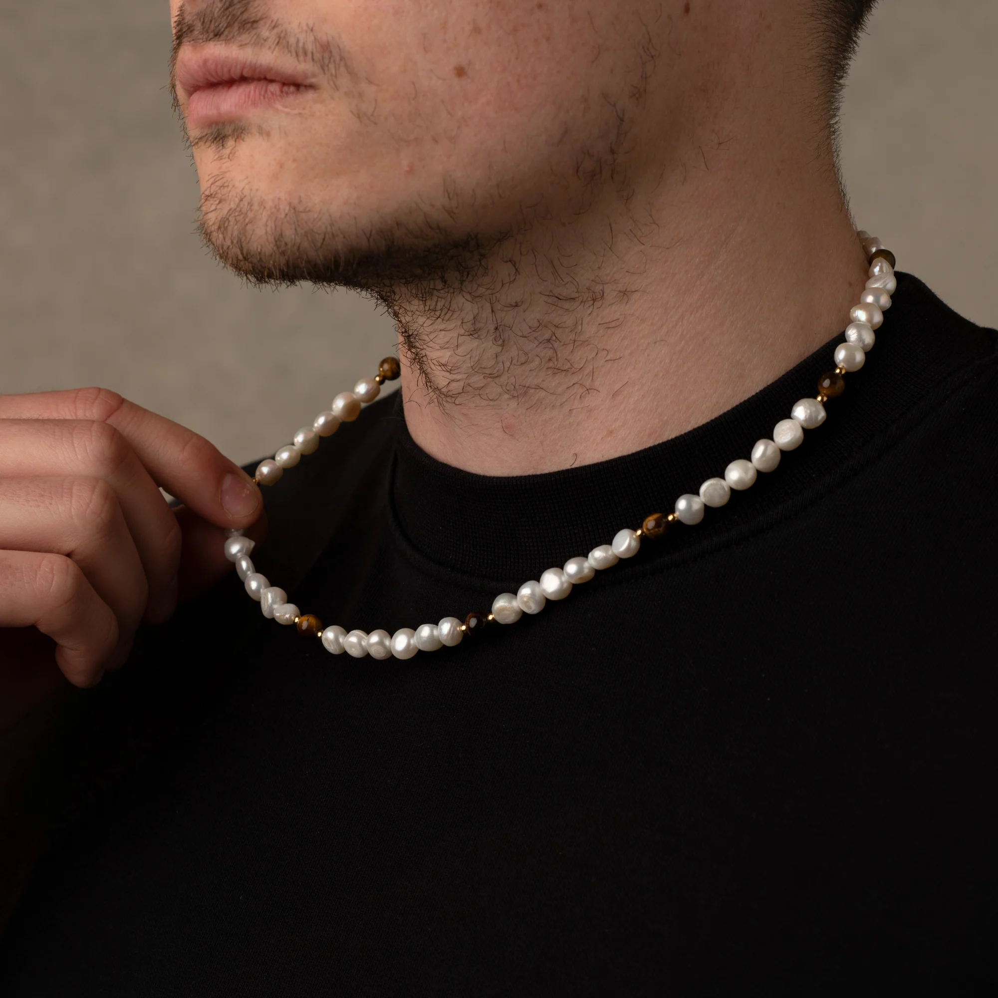 Tiger Eye Pearls Necklaces - Image 4